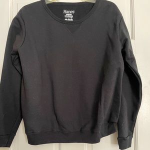 Black crew neck sweatshirt